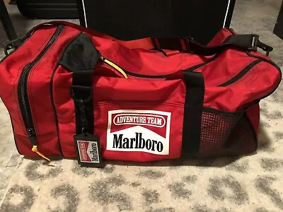 Vintage 90s Marlboro Adventure Team Duffle Bag 23x10.5x10.5 • $50