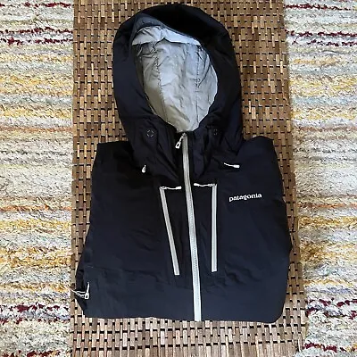 Patagonia H2No Stretch Nano Storm Puffer Jacket Hoodie Black Women’s Size Large • $199.95