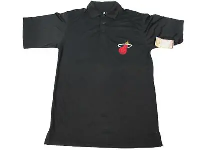 New Miami Heat Mens Big & Tall Sizes M-L-XL-Tall Black Polo Shirt $35 • $14.86