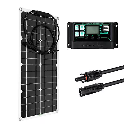 300W Solar Panel Kit 12V Battery Charger 30A Controller Caravan RV Boat Camping • £30.89