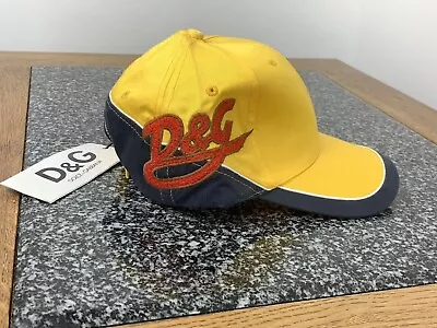 Dolce & Gabbana Cap D&G Red Stitch Logo Yellow & Blue - RARE - One Size • £110