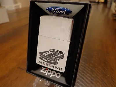 Ford Mustang Car Black Zippo Lighter Mint In Box • $27.95