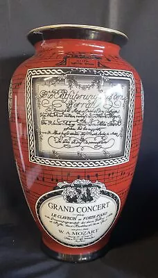 Mozart Music 12  Tall Vase Formalities By Baum Bros. Melody Mahogany Collection • $69