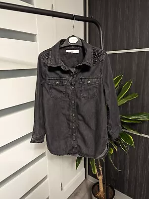 Marks And Spencer Girls Denim Shirt Dress Size 5-6 Years • £2.99