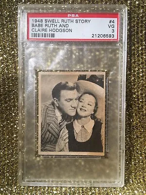 Babe Ruth Story 1948 Swell Claire Hodgson New York Yankees #4 PSA 3 • $350
