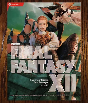 Final Fantasy XII Square - Video Game Print Ad / Poster Promo Art 2006 • $14.99