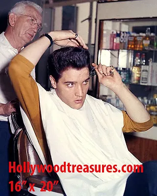 Elvis Presley~Hair Salon~#5~Barber~Photo~Rockabilly~Stylist~Color~11  X  14  • $15.96