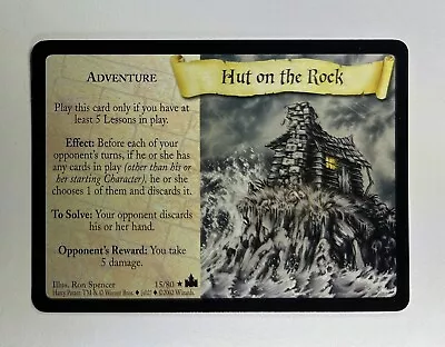 HARRY POTTER ADVENTURES HOGWARTS TCG CCG Hut On The Rock 15/80 Rare Unplayed • $3.49