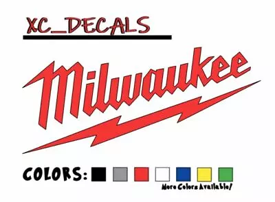 Milwaukee Tools (x2) Decals PAIR Vinyl Logo Sticker Graphics Drill Impact • $5