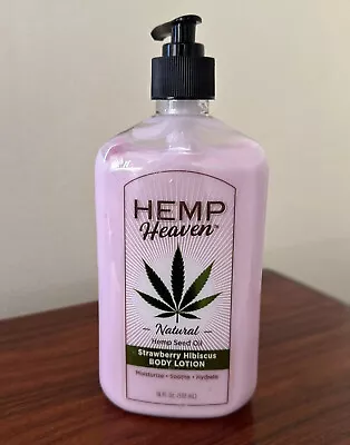 Hemp Heaven Strawberry Hibiscus Natural Hemp Seed Oil Body Lotion 18oz Pump • $17