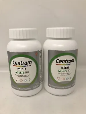 Lot Of 2-Centrum Minis Adults 50 +Silver Multivitamin 320 Tablets Ea- Exp. 09/24 • $14.87