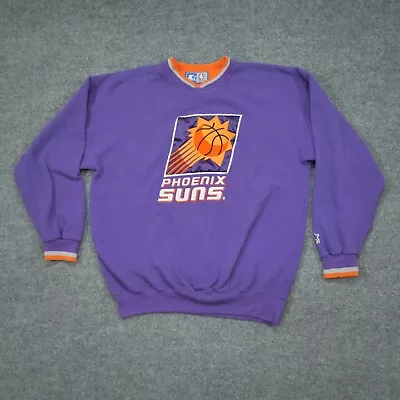 Vintage Phoenix Suns Sweatshirt Adult Medium Purple Pullover Starter NBA 90s • $67.77