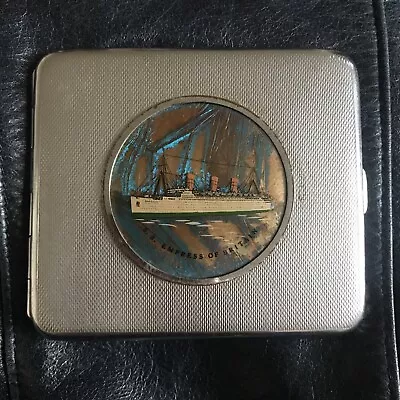 Canadian Pacific Liner SS Empress Of Britain On Board Souvenir Cigarette Case • £15