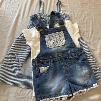 £3.50 • Buy Girls Dungarees/dress Bundle Age 3-4