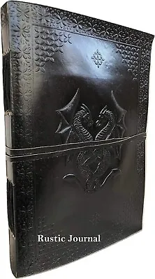 Handmade Vintage Leather Double Dragon Bound Journal Notebook Diary Sketchbook • $79.99