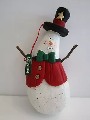 New W/ Tag  Midwest Of Cannon Falls * Snowman Ornament Twig Arms  • $5.99