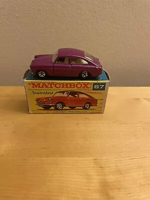 Rare Purple Matchbox Superfast Series No 67 Volkswagen 1600TL • $26.09