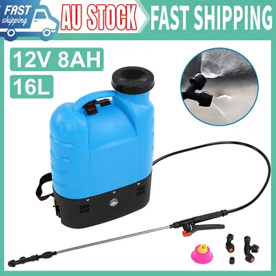 $73.88 • Buy 16L Electric Sprayer Rechargeable Weed Backpack Farm Garden Pump Spray Farm Blue