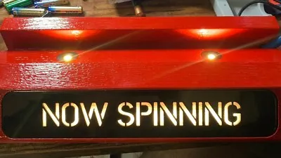 Now Spinning Record Stand Vinyl Illuminated LED Display (RED) • $69.99