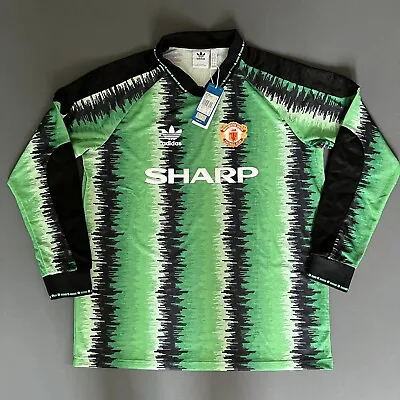 Manchester United Jersey 90 Goalkeeper Size XL Soccer Shirt Adidas HP0449 • $95.96