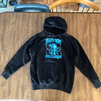 Death Row Records Black Electric Chair Pullover Hoodie Size Small • $24.75