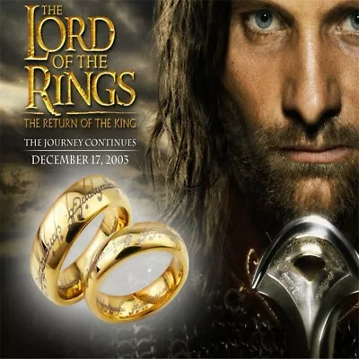 Wholesales 30 Pcs 8MM Gold Lord Of The Rings The One Ring Mens Gift Size 6-12 • $29.99