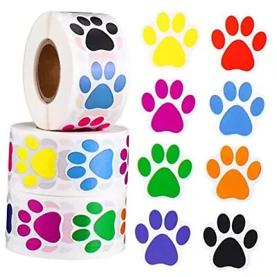 Paw Prints Stickers 1500 Pieces 3 Rolls Dog Puppy Paw Stickers Mini Animal  • $18.58