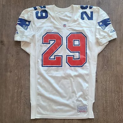 New England Patriots TEAM ISSUED 1993 Apex One White Jersey NNOB #28 Size 48 • $350