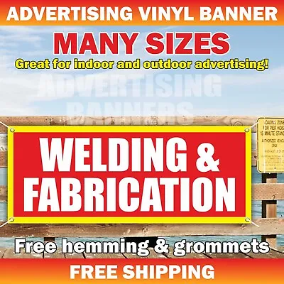 WELDER & FABRICATOR Advertising Banner Vinyl Mesh Sign Auto Body Shop Repairs • $219.95