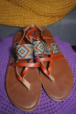 Mossimo Supply Co Womens Flip Flops Thongs Slingback Sandals Multi-Color Size 11 • $24