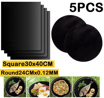 BBQ Grill  Sheet Mat Baking Mat Non-stick BBQ Food Tools Sheet Pad New Aus • $14.49