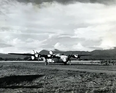 USAAF Consolidated B-24 Liberator Carney Field Guadalcanal 8x10 WWII 2 Photo 702 • $7.43