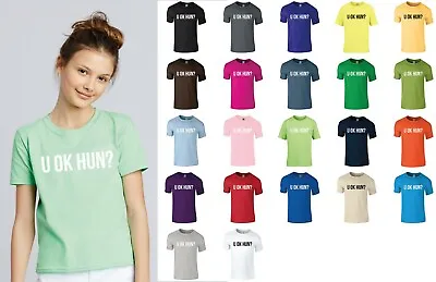 Kids U OK HUN? T-Shirt GD01B - Funny Cool Slogan Tee Ages 3-14 Girls Boys • £13.15