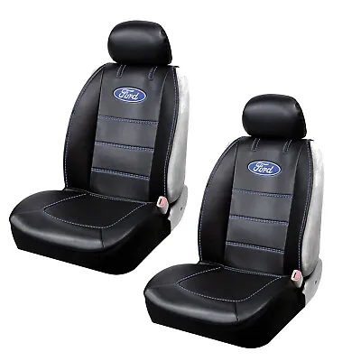 New 2 Seat Covers Set Ford Elite Logo Sideless Car Truck Front • $59.99