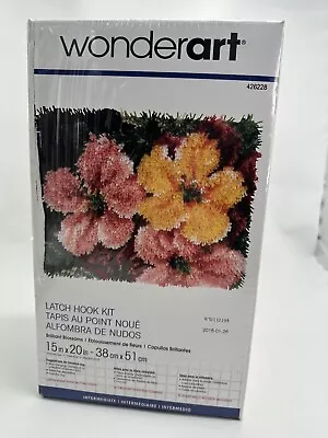 $13.49 • Buy WonderArt Latch Hook Kit #426228 Rug 15 X 20  Brilliant Blossoms Made In USA NEW
