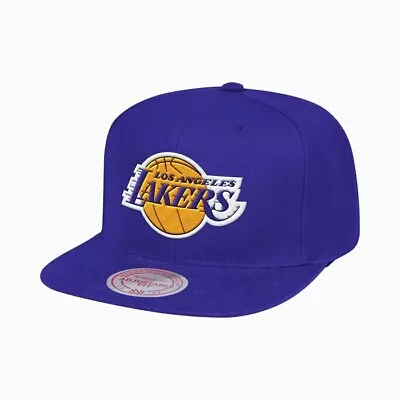 NEW! Mitchell & Ness Los Angeles Lakers OG Snapback Hat Cap NBA Solid Purple LA • $29.95