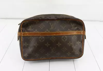 LOUIS VUITTON Monogram Compiegne 23 Clutch Bag M51847 Toiletry Travel LV Auth • $182.74