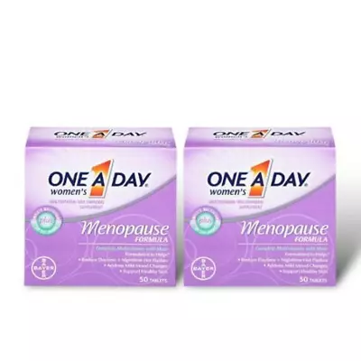 One-A-Day Women's Menopause Formula Multivitamin Mineral Mood 2 Boxes 50 Tabs Ea • $40.99