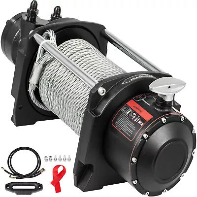 VEVOR Hydraulic Winch Anchor Winch 15000lbs Steel Cable Drive Winch For Towing • $445.99