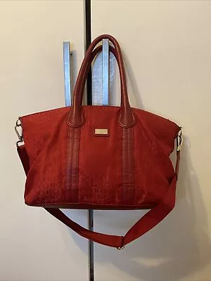 $95 • Buy Oroton Red Leather Signature Bag Large Tote Crossbody Great Condition 