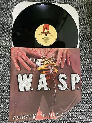 Wasp Lp 12” Animal 1984 G/ Vinyl   N. M  Original Press Cut Corner • $39.99