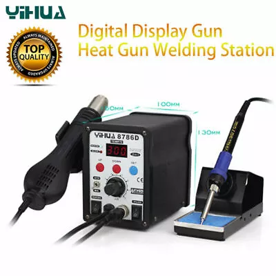 700W Soldering Iron Station Rework Kit Variable Stand Temperature Digital LED • £70.69