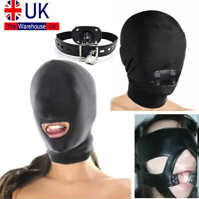 £22.38 • Buy Fetish Oral Plug Open Mouth Gag Face Mask Headgear Head Hood Bondage Slave BDSM