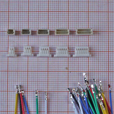 £3.30 • Buy SH 1.0 Mini Micro Jst Connector Kit 2 3 4 5 6 Pin 200mm 28 AWG Wire PCB Header
