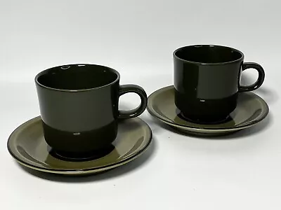 Set Of 2 Vintage Fashion Manor Saracen Coffee Mug & Saucer Set Stoneware Japan • $32.95