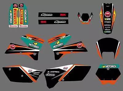 Team Graphics MX Backgrounds Decals For KTM 125 250 450 525 SX 2005 2006 • $46.54