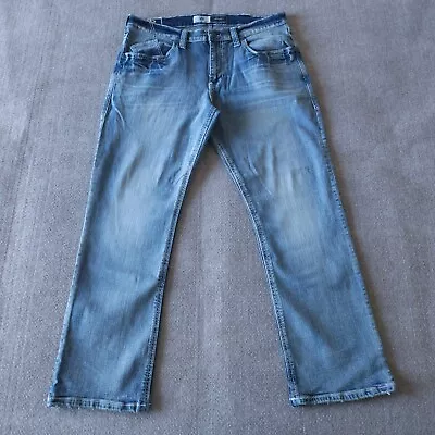 Rock & Republic Jeans Mens 36X30 Blue Straight Soft Stretch • $27.95