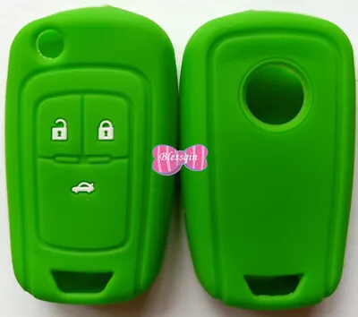 Green Car Flip Key Cover Suits Chevrolet Holden Colorado Aveo Cruze Trax • $8.99