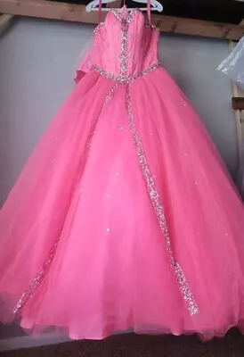 Mori Lee Quinceanera Dress 39043 - Pink - Strapless Sz 10  • $377