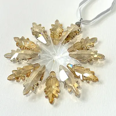 £79.99 • Buy Swarovski Very Large Crystal Winter Gold Star / Snowflake Ornament 5464857 -bnib